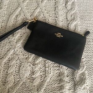 Coach black wristlet